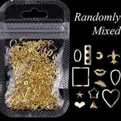 Set 100c phụ kiện cham vàng bạc đính móng mix nhiều mẫu siêu xinh