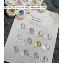 Gel nhũ thạch cao siêu sáng siêu đặc design nail siêu đẹp không cần Top lại