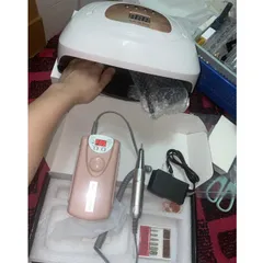 Combo máy hơ gel máy mài tích điện 9 tiếng siêu êm khoẻ học làm nghề nail hàng chuẩn