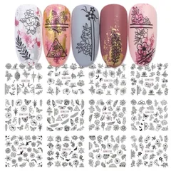 Set 12 hình dán sticker trang trí móng siêu đẹp