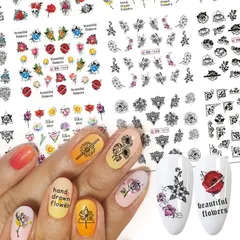Set 12 hình dán sticker trang trí móng siêu đẹp