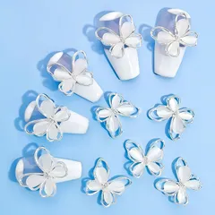 Set 10 Charm phụ kiện hồ điệp đính móng siêu xinh