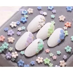 Cham hoa nhí đính móng khay 6 ngăn siêu đẹp mix màu