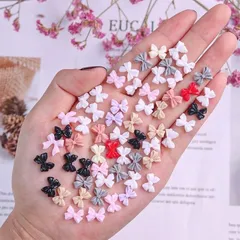 Set 50 cham nơ mix màu đính móng nailbox siêu đẹp