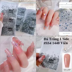 Đá chân keo size nhỏ mini ss3-ss4 đính móng siêu sáng đẹp bền không bong chân keo set 1440v