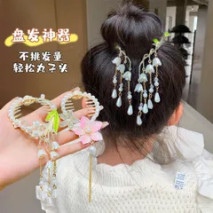 ✨ HẾT SỨC DỄ THƯƠNG - KẸP TÓC NƠ NGỌC TRAI TUA RUA CHO BÉ CÔNG CHÚA ✨
