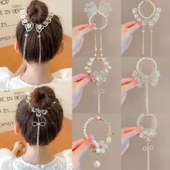 ✨ HẾT SỨC DỄ THƯƠNG - KẸP TÓC NƠ NGỌC TRAI TUA RUA CHO BÉ CÔNG CHÚA ✨
