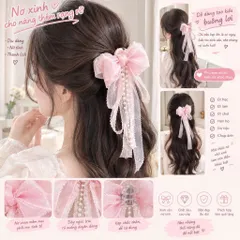 🎀 KẸP TÓC NƠ – NGỌT NGÀO NHƯ MỘT NÀNG CÔNG CHÚA 🎀