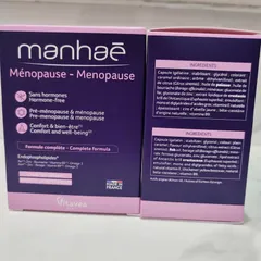 Viên uống Manhaè Ménopause |30/60/90 viên| Cân bằng nội tiết tố tự nhiên cho phụ nữ ở giai đoạn tiền mãn kinh & mãn kinh [S/P Chuẩn Pháp]