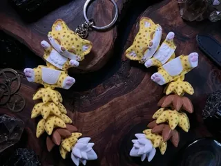 Combo 10 móc khóa Flexi động vật dễ thương khớp linh hoạt treo túi xách ô tô