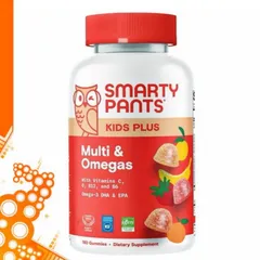 Kẹo gum dẻo Smarty Pants Kids Plus Multi & Omegas |180 viên| Hỗ trợ sự phát triển toàn diện cho trẻ từ 4 tuổi trở lên [SP Chuẩn Mỹ không tem]