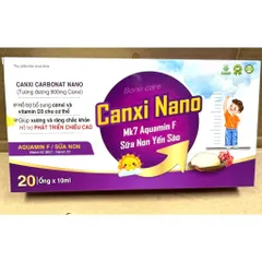 Canxi Nano Mk7 Aquamin F Sữa non yến sào bổ sung canxi phát triển chiều cao, xương răng chắc khoẻ giảm còi xương loãng x
