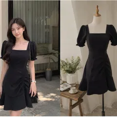 (PASS) Đầm cổ vuông đuôi cá (<45kg)