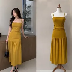 (PASS) Đầm 2 dây maxi đuôi cá đi biển (<50kg)