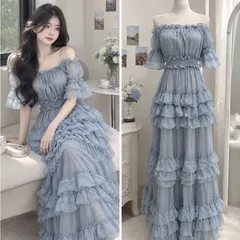 (PASS) Đầm công chúa voan tầng bồng bềnh (<50kg)