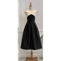 (PASS) Đầm tiệc tafta phối dây đáp chéo trễ vai (<48kg)
