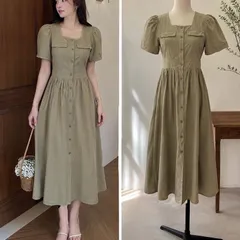 (PASS) Đầm xoè dáng dài basic (<48kg)