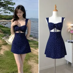 (PASS) Đầm đi biển chấm bi (<47kg)