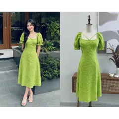 (PASS) Đầm tiểu thư cổ yếm (<45kg)