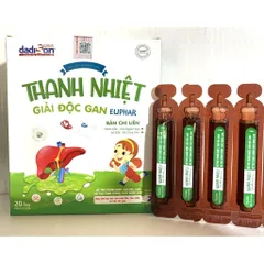 THANH NHIỆT GIẢI ĐỘC GAN EUPHAR giải độc, mát gan, lợi tiểu, tăng cường chức năng gan, bị mẩn ngứa, mày đay, mụn nhọt v