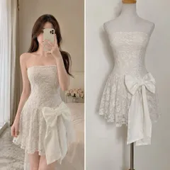 (PASS) Đầm cup ngực đính nơ bản to (<48kg)