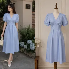 (PASS) Đầm công sở basic chiết eo sang trọng (<46kg)