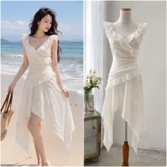 (PASS) Đầm cánh tiên phối vạt chéo đi biển (<43kg)