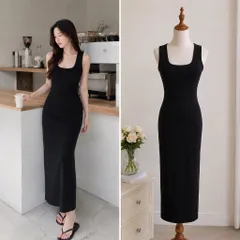 (PASS) Đầm body ba lỗ dáng dài
