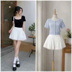 (PASS) Chân váy xoè viền ren