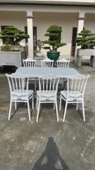 bàn bàn nhựa chữ nhựa chữ nhật 80 cm x 140 cm chân rời inox