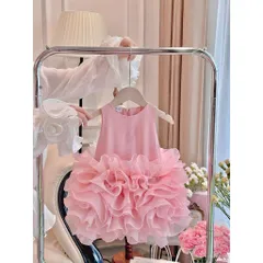Váy cho bé gái, Váy công chúa cao cấp dáng phồng hoa 3D cho bé 8-25kg