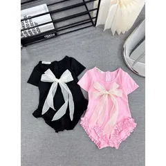 Đồ bơi cho bé, bikini liền thân nơ dài cho bé gái 10-30kg