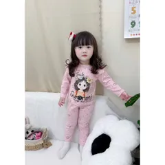 Quần áo thu đông bé gái, set bộ áo len thỏ hoạ tiết cô gái Swonmi cho bé 8-25kg