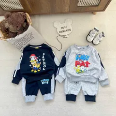 Quần áo thu đông bé trai, set bộ nỉ 2 da hoạ tiết chú chó cứu hộ cho bé từ 7-26kg