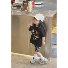 Quần áo bé gái, set áo cotton dáng rộng hoạ tiết SPECIAL kèm quần legging đùi cho bé 9-26kg
