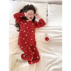 Quần áo thu đông cho bé, set bộ quần áo dài tay chất cotton zip hoạ tiết Happy New Year cho bé trai và bé gái 8-26kg