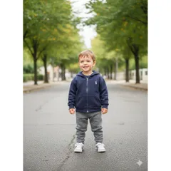Áo khoác nhẹ cho bé, áo khoác nỉ 2 da có mũ kéo cho bé trai và bé gái size 8-27kg
