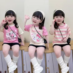Áo phông bé gái, áo cotton mềm mát hoạ tiết Hello Kitty cho bé 9-26kg