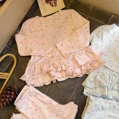 Bộ thu đông bé gái, set bộ quần áo dài tay chất thun thông hơi hoạ tiết hoa nhí dễ thương cho bé 9-26kg
