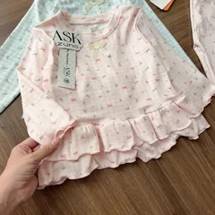 Bộ thu đông bé gái, set bộ quần áo dài tay chất thun thông hơi hoạ tiết hoa nhí dễ thương cho bé 9-26kg