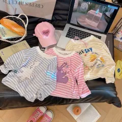 Áo thu dài tay cotton mềm mại kẻ ngang cá tính cho bé gái 9-26kg