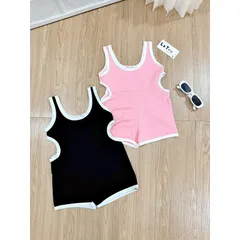Đồ bơi bé gái, set bikini liền thân Cut Out 2 bên eo cho bé 10-30kg
