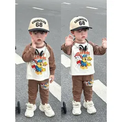Quần áo thu đông bé trai, set bộ cotton dài tay hoạ tiết Paw Patrol cho bé 8-26kg