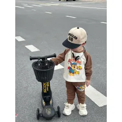 Quần áo thu đông bé trai, set bộ cotton dài tay hoạ tiết Paw Patrol cho bé 8-26kg