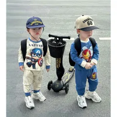 Quần áo thu đông bé trai, set bộ cotton dài tay hoạ tiết American và Iron Man cho bé 8-26kg