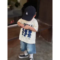 Quần áo bé trai, set áo cotton hoạ tiết chữ  “START A NEW ERA” kèm quần short Jean lửng cho bé 8-24kg