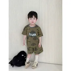 Quần áo bé trai, set bộ quần áo cộc tay chất cotton hoạ tiết Batman cho bé từ 8-26kg