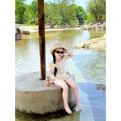 Đồ bơi cho bé, set bộ bikini quần bèo cho bé gái size 10-30kg