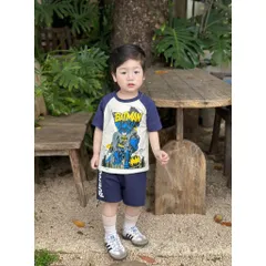 Quần áo bé trai, set bộ cộc tay chất cotton siêu nhân Batman & Captian America cho bé 9-26kg
