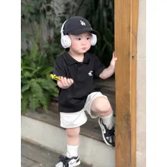 Áo polo bé trai, áo polo 3 màu hoạ tiết hình thêu cho bé 9-24kg